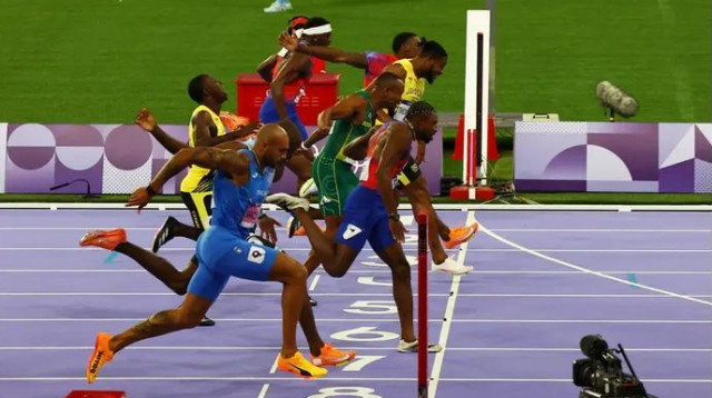 הכי דרמטי שיש. רגע ההכרעה בגמר ה-100 (צילום: רויטרס)