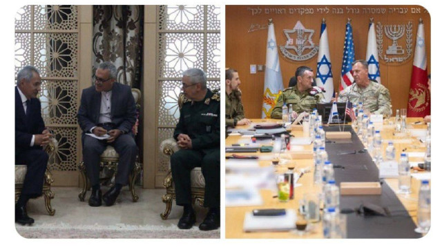 מפקד פיקוד מרכז בצבא ארה"ב בפגישה עם הרצי הלוי, המשלחת הרוסית בטהרן (צילום: דובר צה"ל,שימוש לפי סעיף 27א')