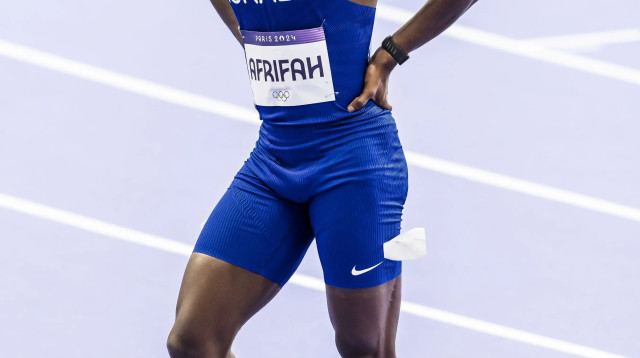 בלסינג אפריפה אצן ישראלי בריצת 200 מטר, פריז 2024 (צילום: הוועד האולימפי בישראל, הוועד האולימפי בישראל)