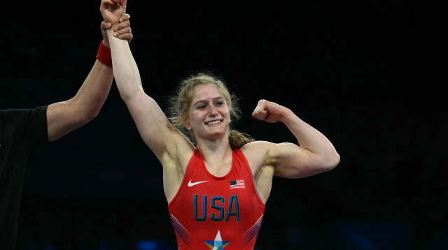 עמית אלור מתאבקת אמריקאית-ישראלית, פריז 2024 (צילום: GettyImages)