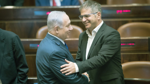 יואב קיש ובנימין נתניהו (צילום: יונתן זינדל, פלאש 90)