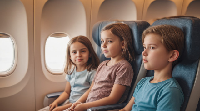 ילדים במטוס (צילום: אינגאימג')