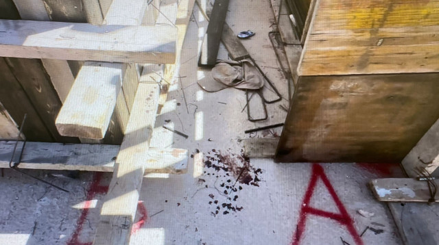 אתר הבנייה בגליל בו בוצע אירוע האלימות (צילום: דוברות המשטרה)