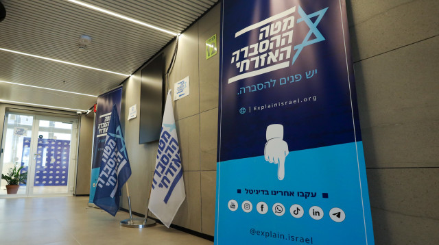 מטה ההסברה האזרחי (צילום: עומר מור)