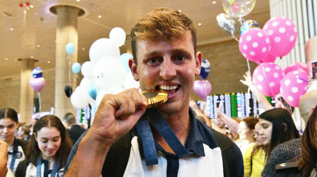 תום ראובני, זוכה מדליית זהב במשחקים האולימפיים בפריז 2024 (צילום: ראובן קסטרו)