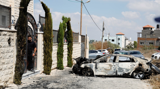 המהומות בכפר ג'ית (צילום: REUTERS/Raneen Sawafta)
