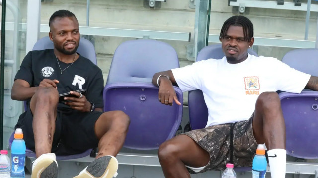 גודסוויי דוניו, ג'יימס אדניי שחקני הפועל חדרה המושעים (צילום: שלומי גבאי)