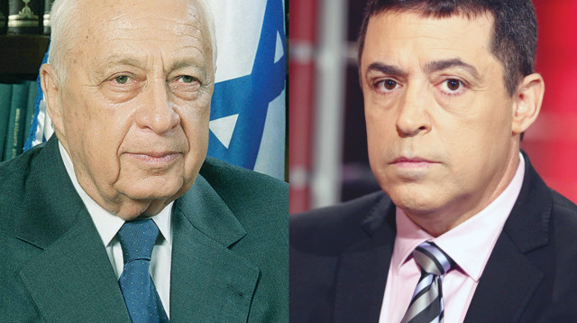 בן כספית ואריאל שרון (צילום: יעקב סער, לע"מ,כריס ג'לף)