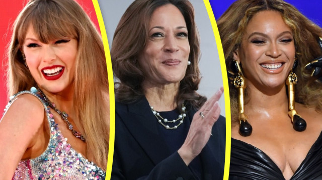 ביונסה, קמלה האריס, טיילור סוויפט (צילום: Kate Green/Gettyimages,Kevin Winter.GettyImages)
