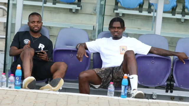 גודסוויי דוניו, ג'יימס אדניי שחקני הפועל חדרה המושעים (צילום: שלומי גבאי)