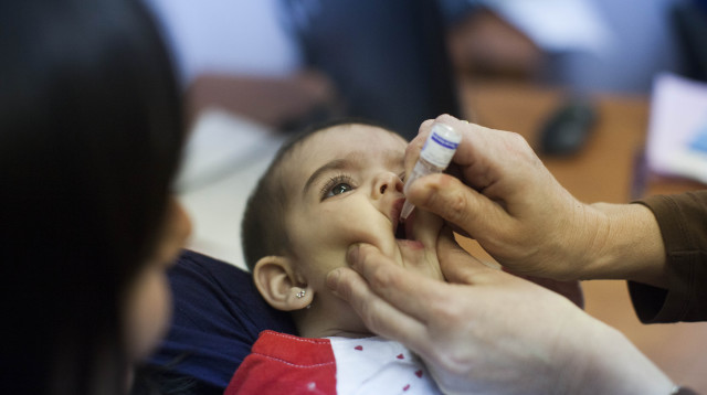 חיסון פוליו  (צילום: יונתן זינדל, פלאש 90)