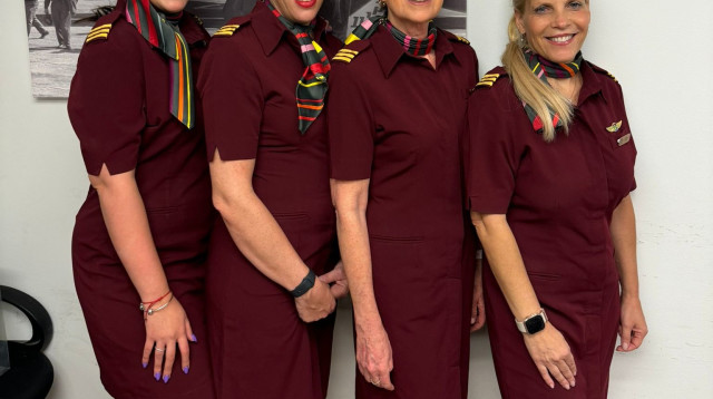 מנהלות טיסה בארקיע. חלקן כבר בקריירה שניה  (צילום: יח"צ)