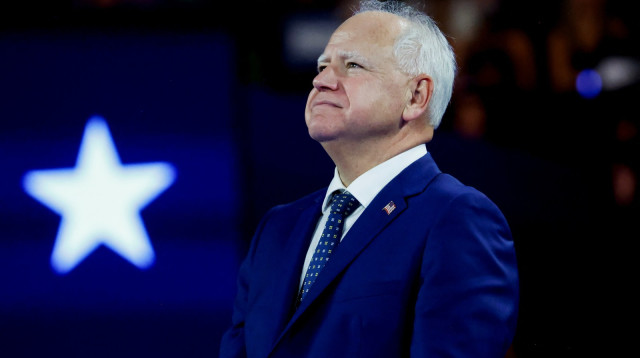 טים וולז בוועידה הדמוקרטית (צילום: רויטרס)