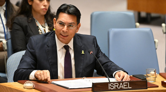 דני דנון במועצת הביטחון של האו"ם (צילום: דוברות משלחת ישראל לאו"ם)