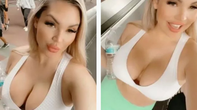 כניסתה לפארק נאסרה בגלל "חזה גדול מדי" (צילום: רשתות חברתיות)