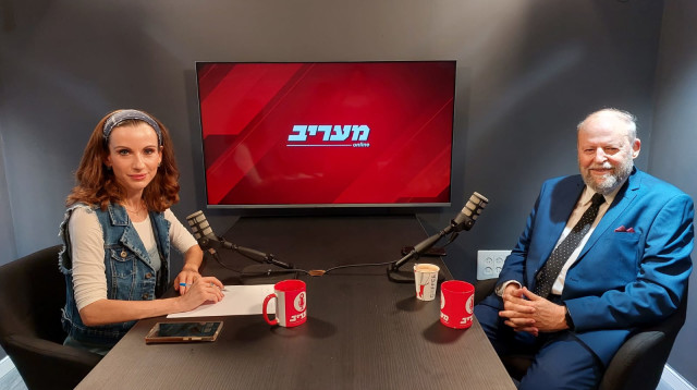 אנה ברסקי, כתבת פוליטית-מדינית מראיינת את יצחק קליינר, ח"כ לשעבר ונשיא בית הדין של הליכוד  (צילום: מעריב אונליין)