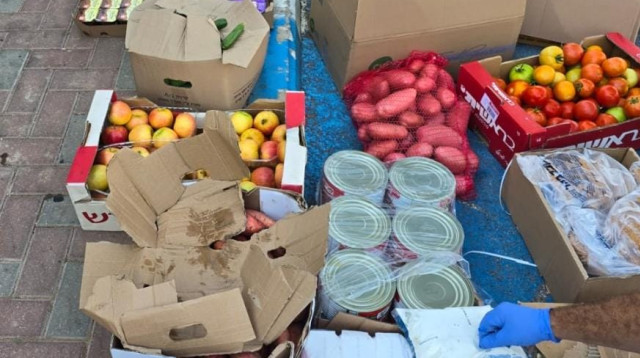 המזון שנגנב בקריית שמונה (צילום: דוברות המשטרה)