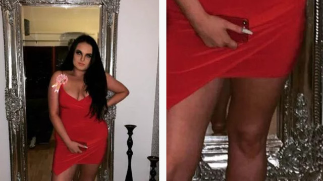 קלטה את הפדיחה רק אחרי שהתמונה שלה הפכה לוויראלית (צילום: רשתות חברתיות)