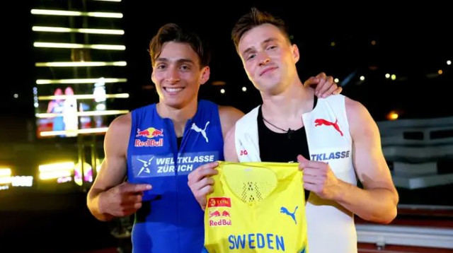 ה"מתנה" של דופלנטיס לורהולם: מדי שבדיה איתם ייאלץ להתחרות (צילום: רויטרס)