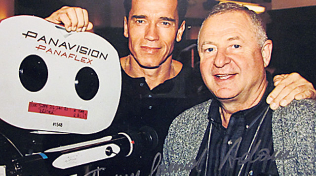 אדם גרינברג וארנולד שוורצנגר (צילום: פרטי)