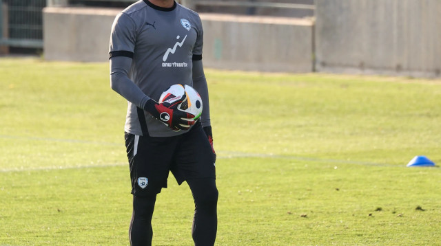 יואב ג'רפי באימון נבחרת ישראל (צילום: דני מרון)