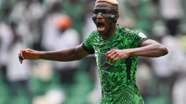 במפגש האחרון באליפות אפריקה, ניגריה גברה על חוף השנהב. ויקטור אוסימן (צילום: GettyImages, ISSOUF SANOGO/AFP)