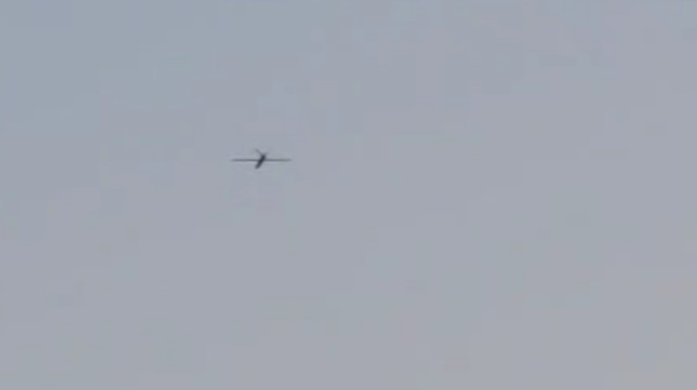 כטב"ם חיזבאללה בשמי ראש פינה (צילום: רשתות חברתיות)