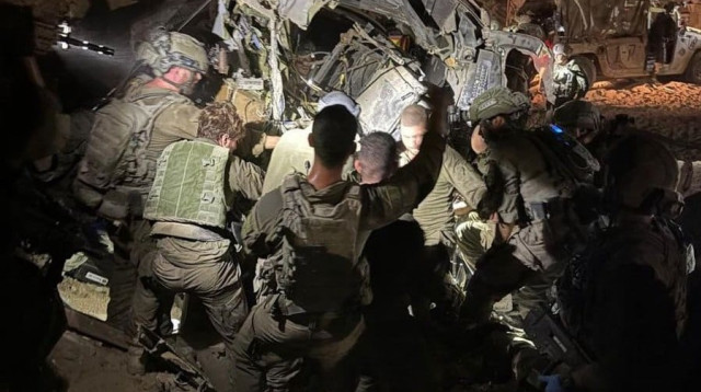 תאונת מסוק החילוץ בציר פילדלפי (צילום: שימוש לפי סעיף 27א')