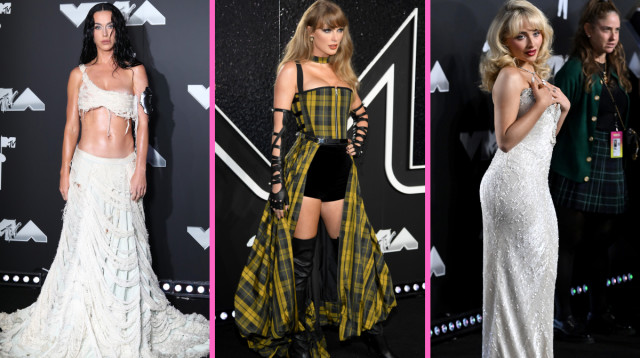 קייטי פרי, טיילור סוויפט, סברינה קרפנטר (צילום: Noam Galai/Getty Images for MTV,Catherine Powell/Getty Images for MTV)