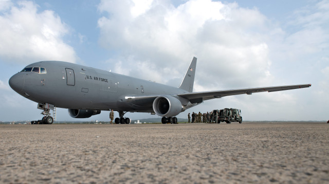 מטוס KC-46A פגסוס, שעתיד להיות מסופק לישראל עד סוף 2026 (צילום: רויטרס)