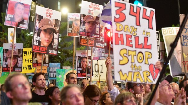 מחאה למען עסקת חטופים (צילום: אבשלום ששוני)