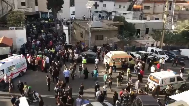 כאוס בלבנון בעקבות סדרת הפיצוצים (צילום: רשתות ערביות)