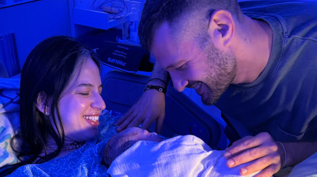 קורין גדעון בלידה (צילום: צילום מסך מתוך האינסטגרם)