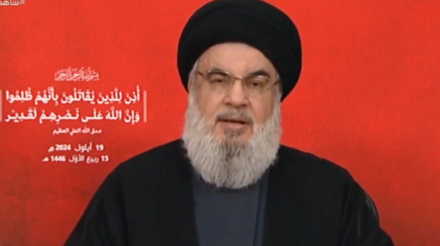 חסן נסראללה (צילום: צילום מסך)