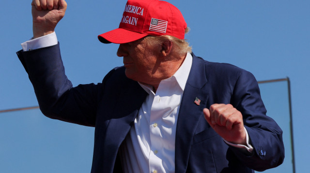 דונלד טראמפ בעצרת בחירות בצפון קרוליינה (צילום: בריאן סניידר, רויטרס)