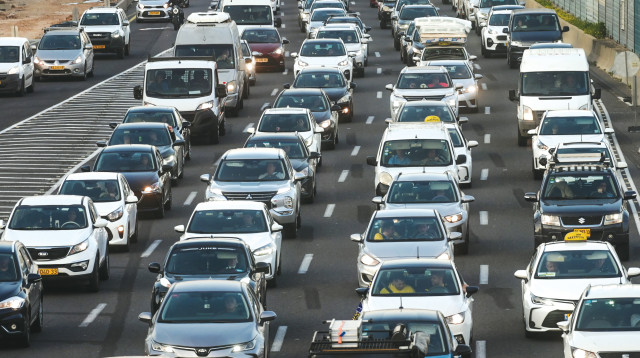 פקקים  (צילום: אבשלום ששוני)