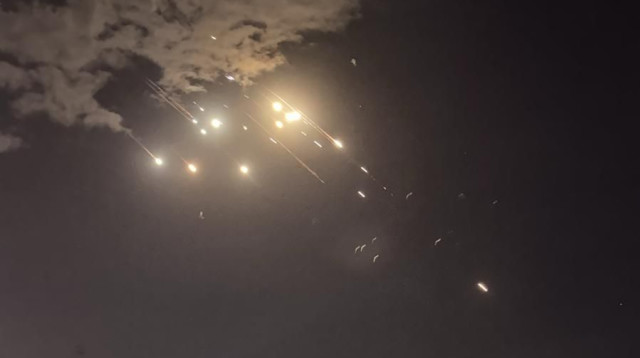 יירוטים במהלך התקיפה האיראנית  (צילום: ללא קרדיט)