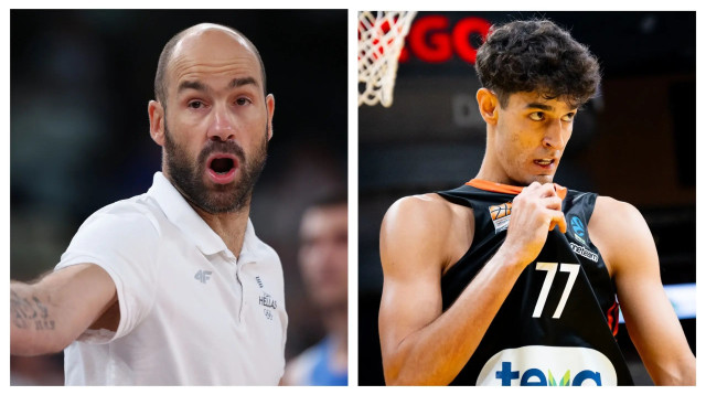 ואסיליס ספאנוליס לצד בן שרף (צילום: עיבוד תמונה, אילוסטרציה)