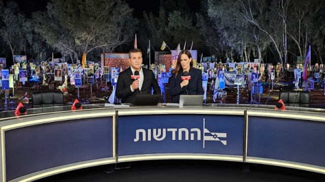 מבצע שידורים מיוחד מחניון רעים (צילום: באדיבות חברת החדשות בערוץ קשת 12)