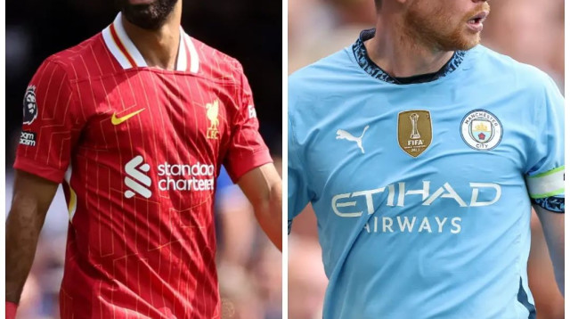 מוחמד סלאח לצד קווין דה בראונה אילוסטרציה (צילום: מערכת וואלה! NEWS, אילוסטרציה)