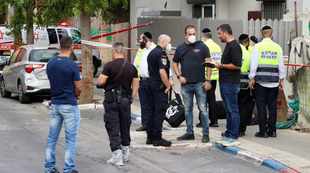 זירת האירוע בתל אביב (צילום: אבשלום ששוני)