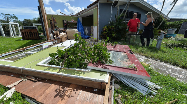 הריסות הוריקן מילטון בפלורידה (צילום: ERIC HASERT/TCPALM / USA TODAY NETWORK via Imagn Images)