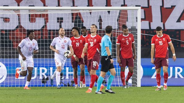 דנמרק חוגגת (צילום: Eurasia Sport Images / Contributor)