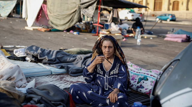 עקורים בלבנון (צילום: רויטרס)