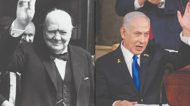 בנימין נתניהו, וינסטון צ'רצ'יל (צילום: רויטרס,Central Press- Hulton Archive- Getty Images)