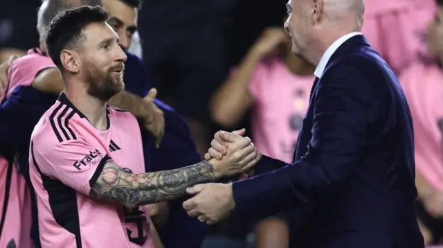 רגע היסטורי למיאמי. אינפנטינו עם מסי, הלילה (צילום: אימג'בנק  GettyImages, Carmen Mandato)