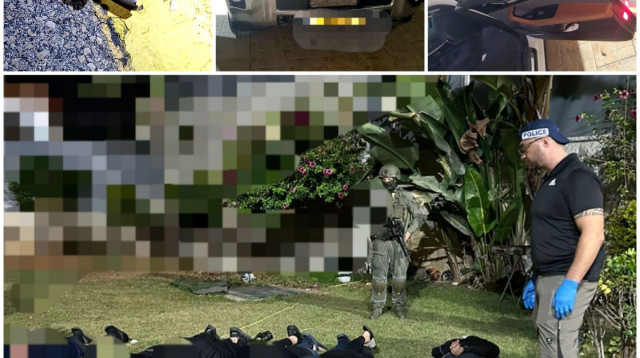 מעצר משפחת הפשע אבו מוך (צילום: דוברות המשטרה)