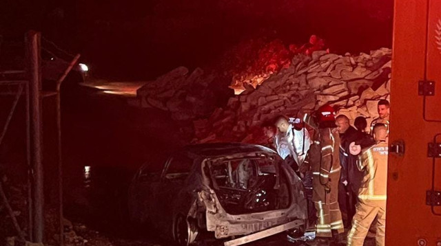 זירת האירוע בערערה (צילום: תיעוד מבצעי מד"א)