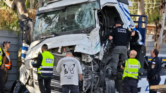 פיגוע דריסה בגלילות (צילום: אבשלום ששוני)