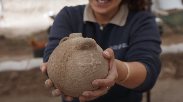 שרידים שנמצאו בחפירות ארכיאולוגיות סמוך לבית שמש‎ (צילום: רשות העתיקות)